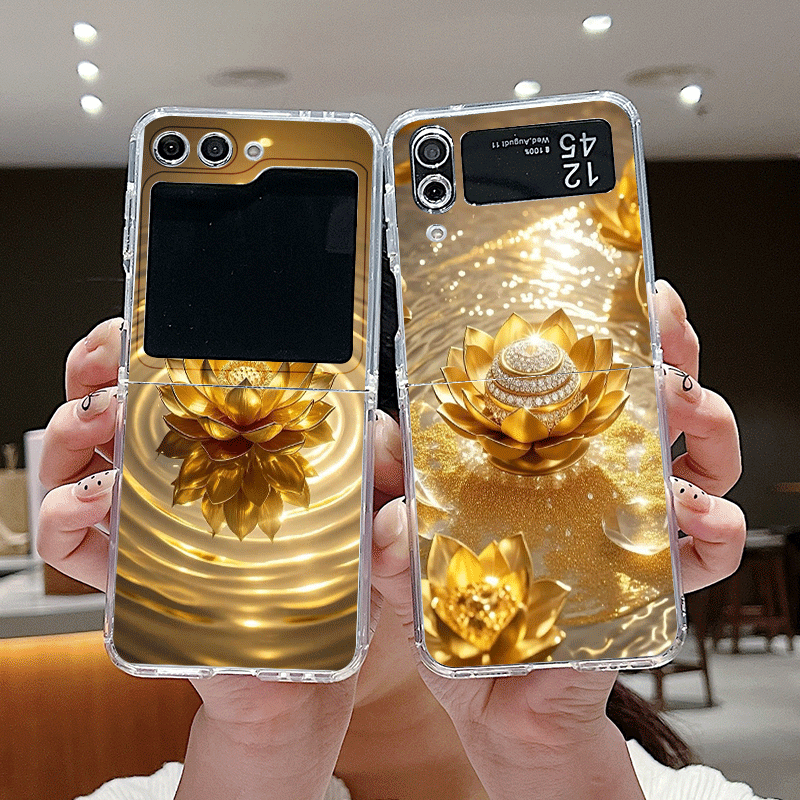 Z Phone Accessories - 창의적인 황금 연꽃 무늬 삼성 갤럭시