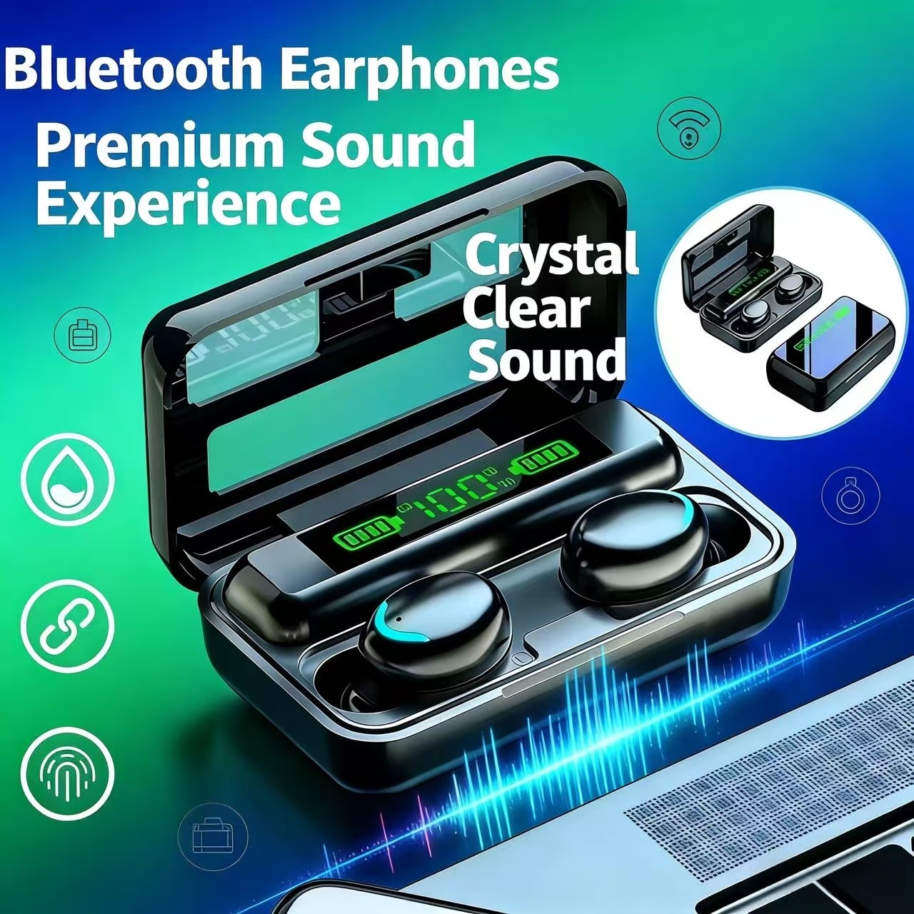 Bluetooth Earphone Tws - 2026New F9 TWS 무선 헤드폰, F9