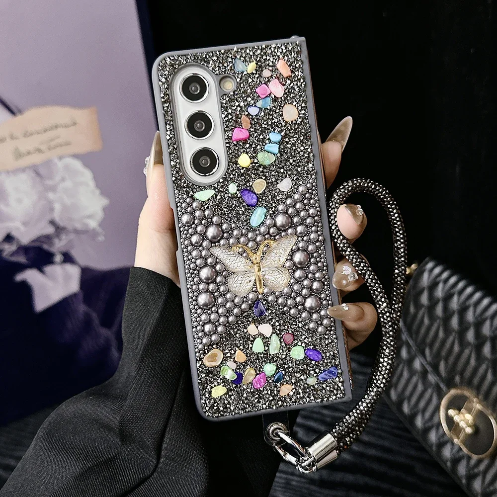 Z Phone Accessories - 럭셔리 샤이닝 펄 버터플라이 하드 PC