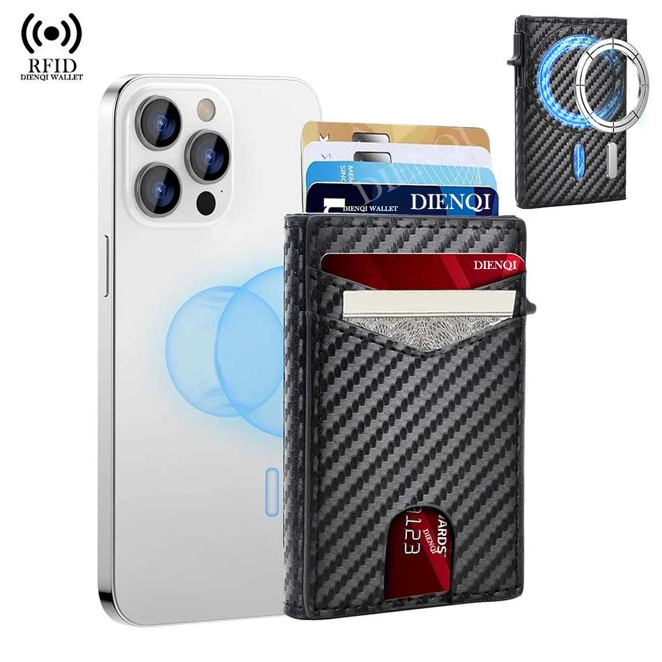 Phone Accessories Business - 휴대용 명함 홀더 마그세이프 카본 파이버