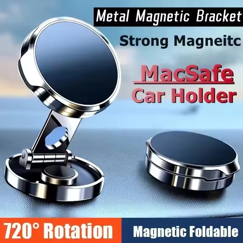 Phone Accessories Magnetic - 원형 접이식 자석 차량용 거치대 360도