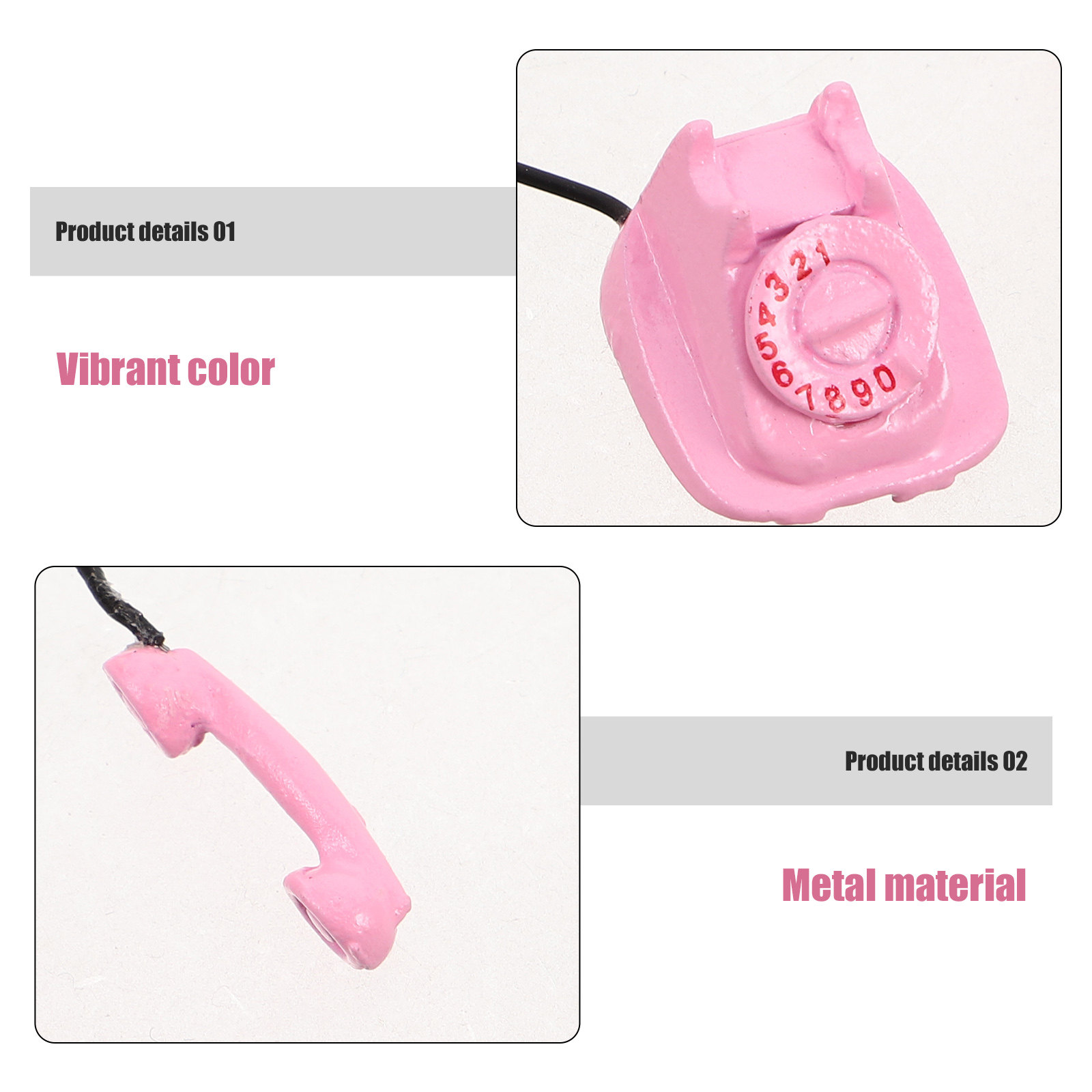 미니어처 레트로 회전식 전화기, 빈티지 스타일의 작고  - Phone Accessories Europe 리뷰 및 가격