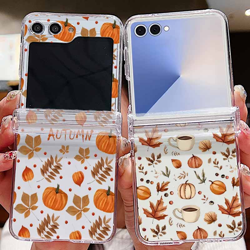가을 단풍잎 패턴 폰 케이스 삼성 갤럭시 Z 플립 7  - Z Phone Accessories 리뷰 및 가격