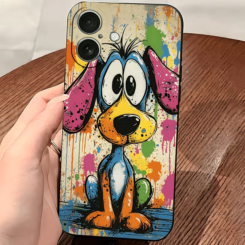 그래피티 컬러 강아지 TPU 폰 케이스 (아이폰 17, - Phone Accessories Kiosk 리뷰 및 가격
