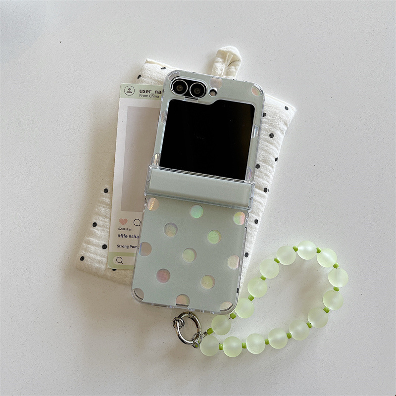 INS 캔디 컬러 물방울 무늬 레이저 팔찌형 폰 케이스 - Z Phone Accessories 리뷰 및 가격