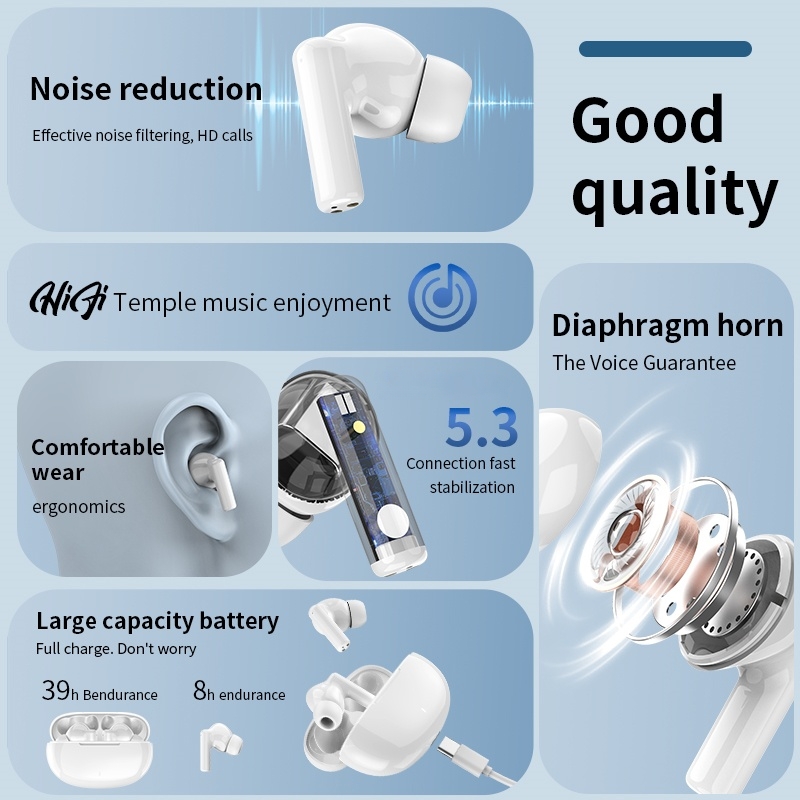 새로운 무선 블루투스 헤드셋 TWS 헤드셋(마이크 포함 - Bluetooth Earphone Tws 리뷰 및 가격
