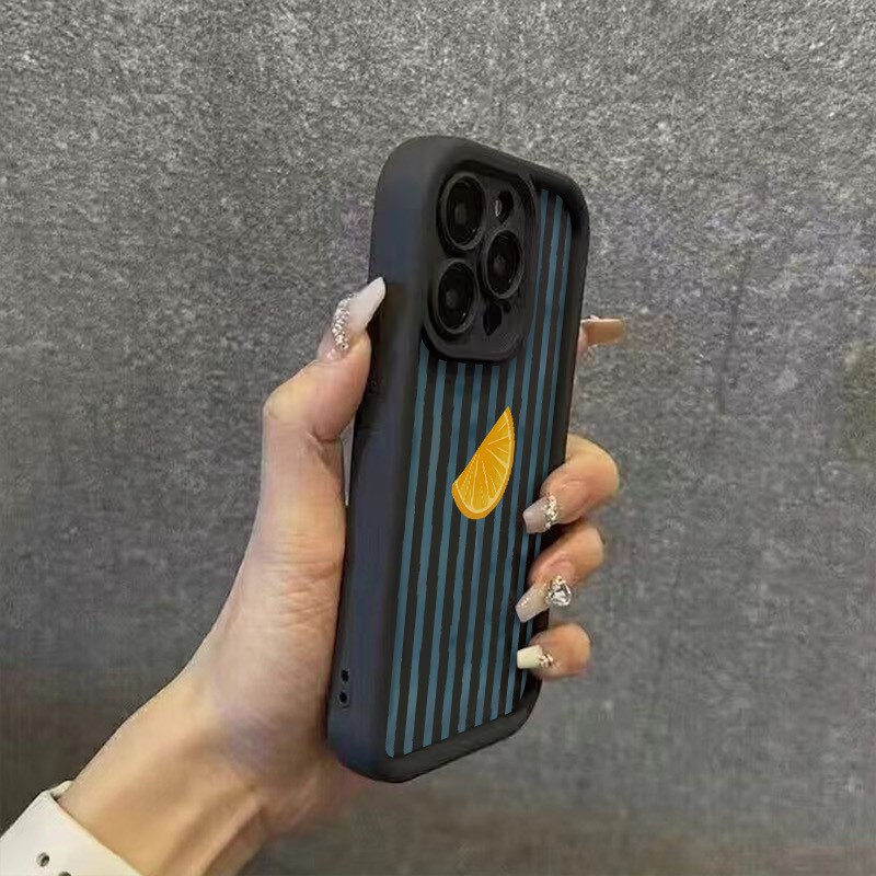 줄무늬 레몬 슬라이스 패턴 아이폰 17 16 15 14 - Phone Accessories Kiosk 리뷰 및 가격