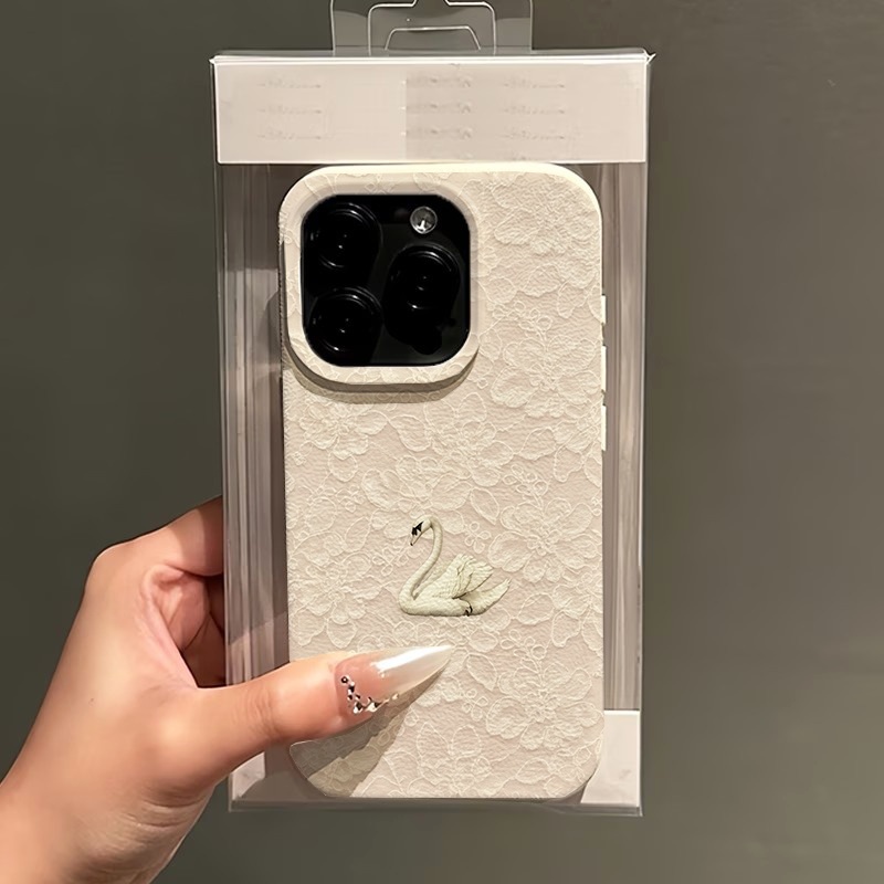 레이스 스완 패턴 리치 텍스처 폰 케이스 (아이폰 17 - Phone Accessories Kiosk 리뷰 및 가격