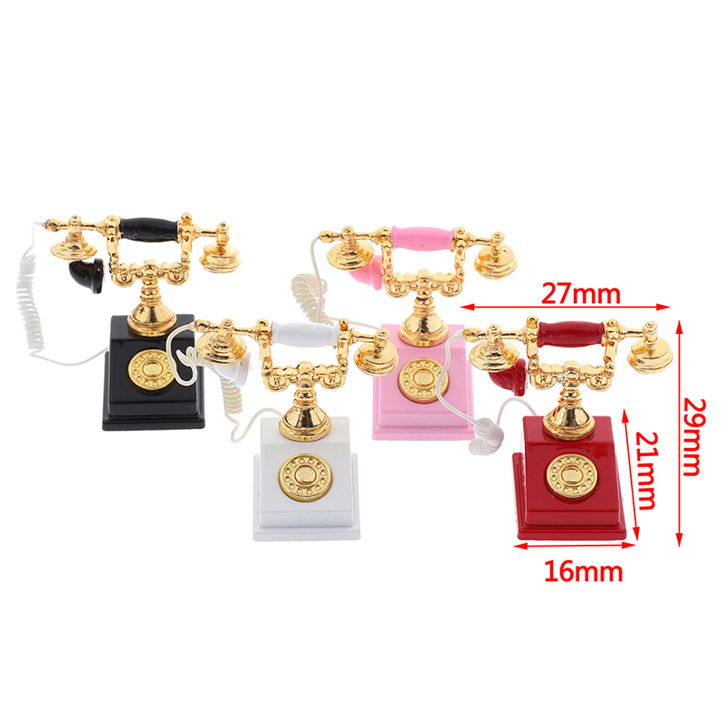 1개 1:12 인형집 미니어처 빈티지 전화기 인형집 액 - Phone Accessories Europe 리뷰 및 가격